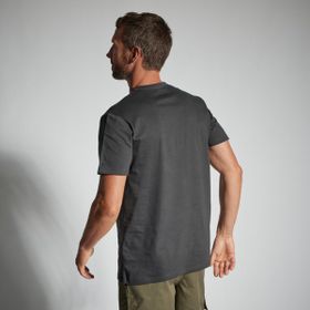 Decathlon Solognac 100 Avcılık ve Doğa Gözlemi Gri Erkek Outdoor T-shirt