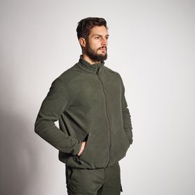 Decathlon Solognac 100 Avcılık ve Doğa Gözlemi Yeşil Erkek Polar Hırka