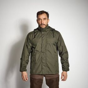 Decathlon Solognac 100 Avcılık Ve Doğa Gözlemi Yeşil Erkek Su Geçirmez Mont
