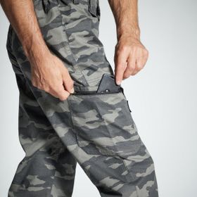Decathlon Solognac 100 Camo Avcılık ve Doğa Gözlemi Kamuflaj Desenli Gri Erkek Pantolon