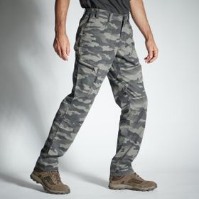 Decathlon Solognac 100 Camo Avcılık ve Doğa Gözlemi Kamuflaj Desenli Gri Erkek Pantolon