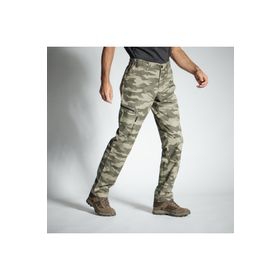 Decathlon Solognac 100 Camo Avcılık ve Doğa Gözlemi Kamuflaj Desenli Yeşil Erkek Pantolon