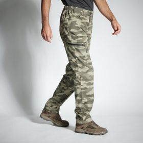 Decathlon Solognac 100 Camo Avcılık ve Doğa Gözlemi Kamuflaj Desenli Yeşil Erkek Pantolon