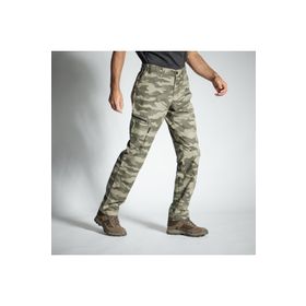 Decathlon Solognac 100 Camo Avcılık ve Doğa Gözlemi Kamuflaj Desenli Yeşil Erkek Pantolon