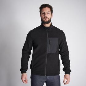 Decathlon Solognac 500 Avcılık ve Doğa Gözlemi Siyah Erkek Polar