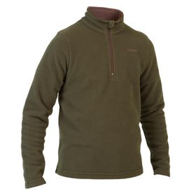 Decathlon Solognac Avcılık ve Doğa Gözlemi Yeşil 100 Çocuk Polar