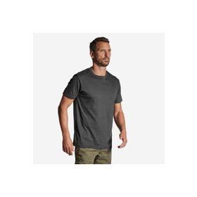 Decathlon Solognac Gri Avcılık ve Doğa Gözlemi Kısa Kollu Basic Erkek T-shirt