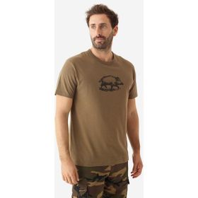 Decathlon Solognac Kahverengi 100 Erkek Kısa Kollu Basic Tshirt