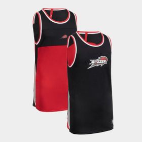 Decathlon Tarmak Çocuk Siyah Kırmızı T500R Çift Taraflı Kolsuz Basketbol Forması