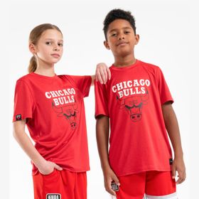 Decathlon Tarmak TS 900 Nba Chicago Bulls Kırmızı Çocuk Basketbol T-shirt