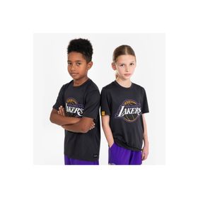 Decathlon Tarmak TS 900 Nba Lakers Siyah Çocuk Basketbol T-shirt
