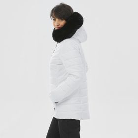 Decathlon Wedze 100 Beyaz Kadın Sıcak Tutan Kayak Montu