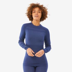 Decathlon Wedze BL500 Lacivert Sıcak Tutan Üst Kayak Kadın Termal İçliği