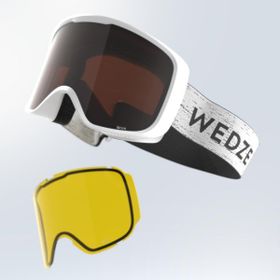 Decathlon Wedze G 100 Beyaz Yetişkin Çocuk Kayak Snowboard Maskesi