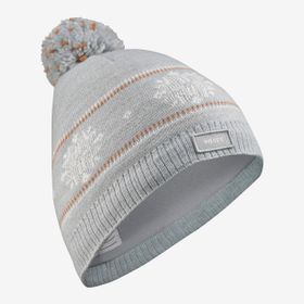 Decathlon Wedze Gri Jacquard Çocuk Kayak Beresi