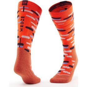Decathlon Wedze Turuncu Desenli 100 Çocuk Kayak Çorabı