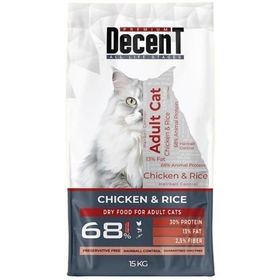 Decent Adult Hairball Cat 15 kg Tavuklu ve Pirinçli Yetişkin Kedi Maması