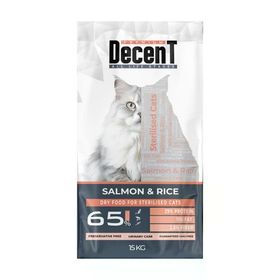 Decent Premium Somonlu ve Pirinçli Kısırlaştırılmış 15 kg Yetişkin Kuru Kedi Maması