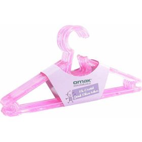 Decobella 24 Kristal Çocuk Elbise Askısı Pembe Bebek Askısı