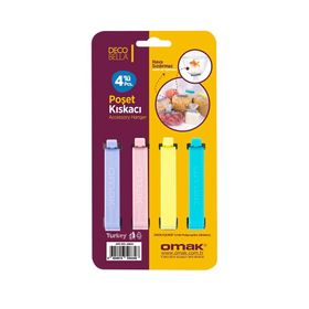 Decobella 50834 4'lü Küçük Boy Poşet Kıskacı