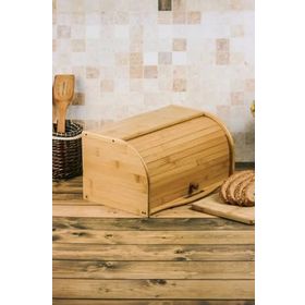 Deconox Bambu Lüks Panjur Kapaklı Büyük Ekmek Dolabı