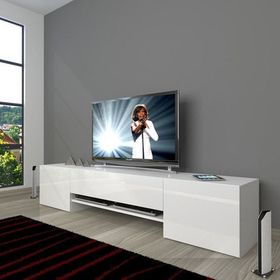 Decoraktiv 1E1 Mdf Parlak Beyaz Tv Ünitesi Tv Sehpası