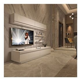 Decoraktiv 1E1 Mdf Parlak Beyaz Tv Ünitesi Tv Sehpası