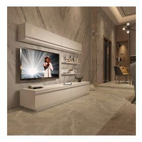 Decoraktiv 1E1 Mdf Parlak Beyaz Tv Ünitesi Tv Sehpası
