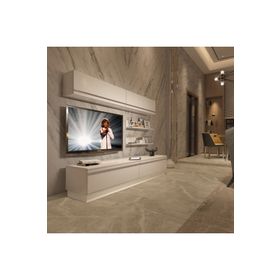 Decoraktiv 1E1 Mdf Parlak Beyaz Tv Ünitesi Tv Sehpası