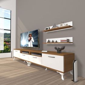 Decoraktiv 1E1SLM Beyaz Ceviz Tv Ünitesi Tv Sehpası