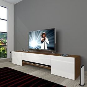 Decoraktiv 1E1SLM Beyaz Ceviz Tv Ünitesi Tv Sehpası