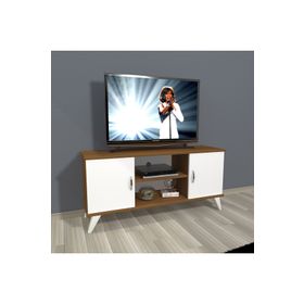 Decoraktiv Eko 120 MDF Retro Parlak Beyaz Tv Ünitesi