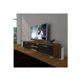 Decoraktiv Eko 140 Slm Dvd Ceviz Siyah Tv Ünitesi