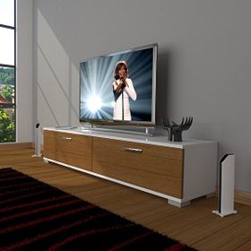 Decoraktiv Eko 140 Slm Std Beyaz Ceviz Tv Sehpa Ünitesi