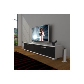 Decoraktiv Eko 140 Slm Std Beyaz Siyah Tv Ünitesi