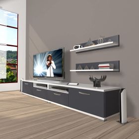 Decoraktiv Eko 200R Mdf Beyaz Antrasit Tv Ünitesi