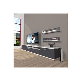 Decoraktiv Eko 200R Mdf Beyaz Antrasit Tv Ünitesi