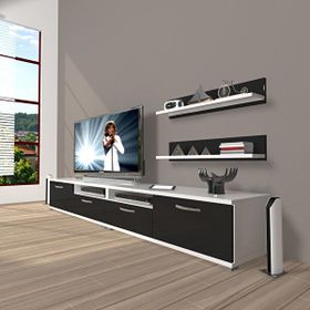 Decoraktiv Eko 200R Mdf Beyaz Siyah Tv Ünitesi