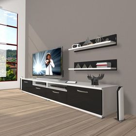 Decoraktiv Eko 200R Mdf Beyaz Siyah Tv Ünitesi