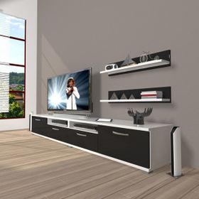 Decoraktiv Eko 200R Mdf Beyaz Siyah Tv Ünitesi
