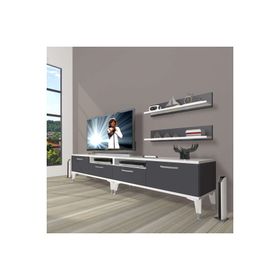 Decoraktiv Eko 200R Mdf Silver Beyaz Antrasit Tv Ünitesi