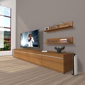 Decoraktiv Eko 200T MDF Krom Ayaklı Naturel Ceviz TV Ünitesi