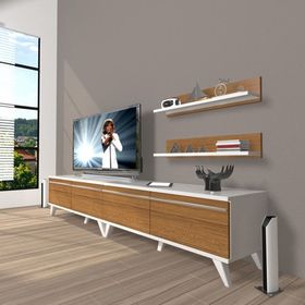 Decoraktiv Eko 200T Mdf Retro Ceviz Beyaz Tv Ünitesi