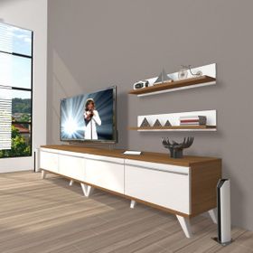 Decoraktiv Eko 200T Mdf Retro Ceviz Beyaz Tv Ünitesi