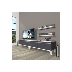 Decoraktiv Eko 200T Mdf Silver Beyaz Antrasit Tv Ünitesi
