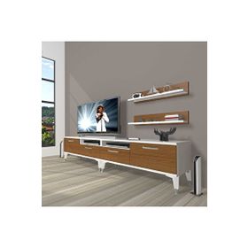 Decoraktiv Eko 220R Mdf Silver Beyaz Ceviz Tv Ünitesi