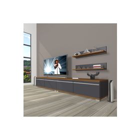 Decoraktiv Eko 220T MDF Ceviz Antrasit TV Ünitesi