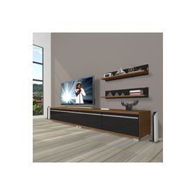 Decoraktiv Eko 220T MDF Ceviz Siyah TV Ünitesi