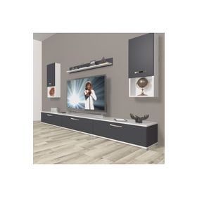 Decoraktiv Eko 270DA Mdf Beyaz Antrasit Tv Ünitesi