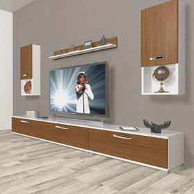 Decoraktiv Eko 270DA Mdf Ceviz Beyaz Tv Ünitesi